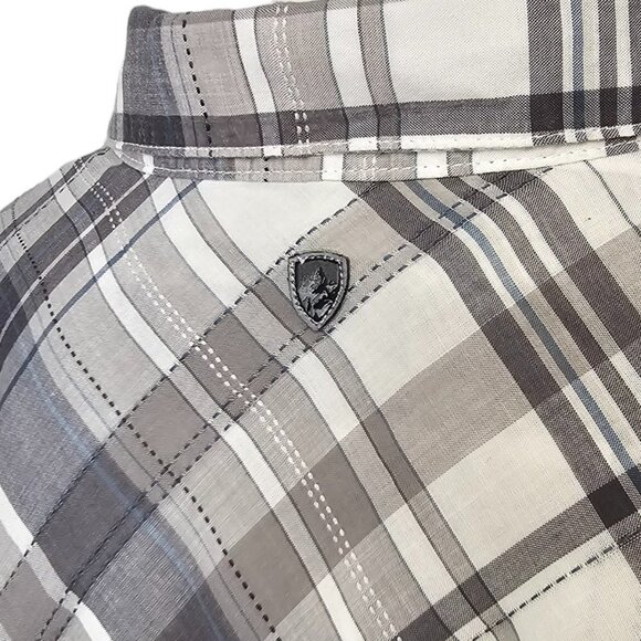 Kuhl Womens Spektra Plaid Top Roll Sleeve Size  Large Tencel - Picture 4 of 9